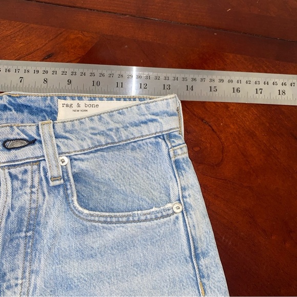 Rag & Bone Blue Denim Shorts MAYA WALKING SHORTS - Picture 5 of 9